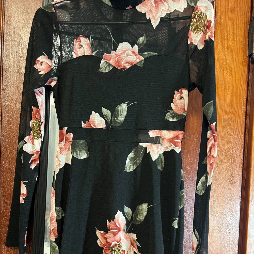 Black Flower Dress